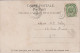 BELGIUM - Chromo Vignette & Undivided Rear. VG Postmarks 1902. Couple Hidden By Umbrella - Couples