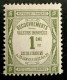 1908 FRANCE RECOUVREMENTS VALEURS IMPAYÉES 1 CME LOI DES FINANCES - NEUF - 1859-1959 Postfris