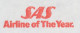Meter Cut Netherlands 1984 SAS - Scandinavian Airlines - Airline Of The Year - Aerei