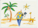 Postal Stationery Sweden Giraffe - Palm Tree - Tourist - Sun - Autres & Non Classés