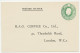 Postal Stationery GB / UK - Privately Printed Coffee - Caffein Free H.A.G. Coffee - Other & Unclassified