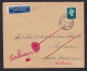 Netherlands: Airmail Cover To Palestine, 1947, 1 Stamp, Address: First Flight KLM, Returned, Retour Cancel (ink Stain) - Storia Postale