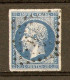 1854 - Napoléon 20c. Bleu Ciel YT 14A (type I) PC441 Bordeaux (32) - 1853-1860 Napoleone III