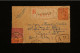 FRANCE CARTE LETTRE SEMEUSE LIGNEE 50c ROUGE DE MEYRUEIS (LOZERE) POUR  HAUT RHIN DU 13.09.1932 EN RECOMMANDE AVEC AR - Tarjetas Cartas