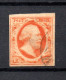 Netherlands 1852 Old King William Stamp (Michel 3) Nice Used, Dark Orange - Gebraucht