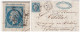 LETTRE. 8 MARS 1867. N° 22 (tres Beau Piquage A Cheval). QUIGNON ESCOMPTE. VERSAILLES QUARTr N-DAME. POUR MAGNY EN VEXIN - 1849-1876: Classic Period