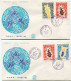 T. A. A. F. ENVELOPPE 1er JOUR DES N°49 / 51 2e SERIE DES INSECTES AVEC OBLITERATION ARCHIPEL-CROZET 18-12-1972 - FDC