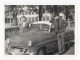 Photo Ancienne, Automobile, Deux Hommes Avec Une Voiture Opel Olympia Rekord Modell 1953, Yougoslavie, Années 1950 - Automobile