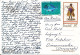 French Polynesia Postcard Sent To Denmark 4-1-1985 (Bungalow) - Polynésie Française