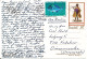French Polynesia Postcard Sent To Denmark 4-1-1985 (Bungalow) - Polinesia Francese