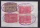 Brazil Revenue  Stamps,  Treasury , On A Piece , 4 Stamps.  Cancelled 'British Bank Of South America - Andere & Zonder Classificatie