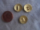 Delcampe - Ancien - 3 Mini Boutons Laiton Et émail 1,2 Mm E.M Paris Art Nouveau - Buttons