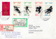 Deutschland To Israel 1972 Olympic Games Mi#680-3 Full Set Registered Mailed Cover V - Inverno1972: Sapporo