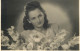 Annonymous Persons Souvenir Photo Social History Portraits & Scenes Elegant Woman Coiffure Flowers - Photographs