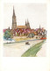 73884093 Ulm  Donau Ulmer Muenster Kuenstlerkarte  - Ulm