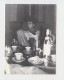 Young Man Sitting On Armchair, Table With Bottles And Cups, Scene, Vintage Orig Photo 6.5x9cm. (15509) - Persone Anonimi