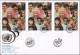 UNO NEW YORK - WIEN - GENF 1995 TRIO-FDC 4 Briefe 50 Jahre Vereinte Nationen - Gemeinschaftsausgaben New York/Genf/Wien