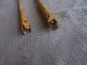 Delcampe - Ancien - 2 Embouts Finition Cordelette Laiton Art Nouveau - Boutons