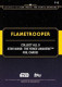 2015 Topps STAR WARS Journey To The Force Awakens "Character Silhouette Foil" F-8 Flametrooper - Star Wars