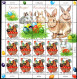 2178 - SERBIA 2024 - Easter - The Chicken - Rooster - Rabbit - MNH Mini Sheet - Serbien