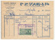 ALGERIE - 4 Fiscaux Impôt Du Timbre 5 Francs Vert Type Daussy Sur Facturettes Caves Pierrot Constantine 1956 - Autres & Non Classés