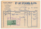 Delcampe - ALGERIE - 4 Fiscaux Impôt Du Timbre 5 Francs Vert Type Daussy Sur Facturettes Caves Pierrot Constantine 1956 - Andere & Zonder Classificatie