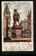 Lithographie Bremen, Gustav-Adolf Denkmal Mit Gaslaterne  - Bremen