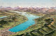 13731213 Zuerich ZH Panoramakarte Mit Zuerichsee Zuerich ZH - Other & Unclassified