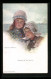 Künstler-AK Philip Boileau: Zwei Kleine Mädchen Am Strand  - Boileau, Philip