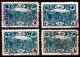 Turkey / Türkei 1918 ⁕ Artillery / Overprint Surcharge 5pi/2pi Mi.628 ⁕ 4v Used - Used Stamps