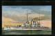 AK Kriegsschiff SMS Thüringen Auf Hoher See  - Guerre