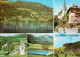 73854934 St Urban Kaernten AT Urbansee Bildstock Freibad Kirche Panorama  - Autres & Non Classés