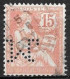 1005	N°	125	Perforé	-	M 6	-	SOCIETE DES MINES DE LENS - Used Stamps