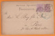 Cachet Marque D'entrée à Paris 1877 Sur  Entier CPA  5p + Complément 5p De FRANKFURT Allemagne - Entry Postmarks