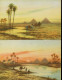 LE CAIIRE Cairo Sunset At The Pyramids Lot De 2 Cartes Postales Bis - Caïro