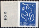 France N° 3973 ** Marianne De Lamouche. Roulette Du 0.60€ Bleu, Au Verso N° En Noir - Unused Stamps