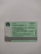 China Gift Cards, Starbucks, 100 RMB, 2019, (1pcs) - Cartes Cadeaux