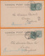 Lot De 2   CANADA   Entier 1c + Complément 1c    De VANCOUVER   Pour  LONDRES    1905 - 1903-1954 Reyes