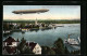 AK Graf Zeppelins Luftschiff über Friedrichshafen  - Zeppeline