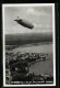 AK Friedrichshafen, Zeppelin über Dem Bodensee, Luftbild  - Dirigeables