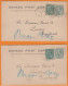 Lot De 2   CANADA   Entier 1c + Complément 1c    De VANCOUVER   Pour  LONDRES    1905 - 1903-1954 Reyes