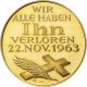 Allemagne, Médaille, John F. Kennedy, 1963, Or, SUP+ - Sonstige & Ohne Zuordnung