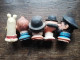 Delcampe - Un Ensemble De Marionnettes, Avec Tintin, Haddock, Tournesol, Milou Et  Dupond, Années 60 - Little Figures - Plastic
