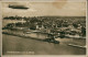 Ansichtskarte Friedrichshafen Luftbild Luftschiff überfliegt Den Hafen 1934 - Friedrichshafen