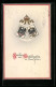 Präge-AK Wappen, Goldene Krone, Neujahrsgruss  - War 1914-18