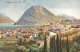 13665991 Lugano Lago Di Lugano Panorama Luganersee Kuenstlerkarte Lugano Lago Di - Sonstige & Ohne Zuordnung