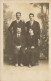 CARTE PHOTO NON IDENTIFIEE TROIS HOMMES ET UNE FEMME STUDIO POPULAIRE RUE VICTOR HUGO MONTPELLIER - To Identify