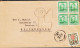 1938. New Zealand.  Georg VI ½ D In 4block On Envelope To Zürich, Schweiz Cancelled GISBORNE... (MICHEL 236+) - JF545412 - Briefe U. Dokumente