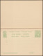 Luxemburg Postkarte P 51II Allegorie Doppelkarte 5/5 C., 139x90, Ungebraucht  - Altri & Non Classificati