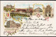 1897. ÖSTERREICH. Beautiful Postkarte (GRUSS AUS PILSEN). With Fine City Motives To Bollnäs, S... (Michel 53) - JF545542 - Cartas & Documentos